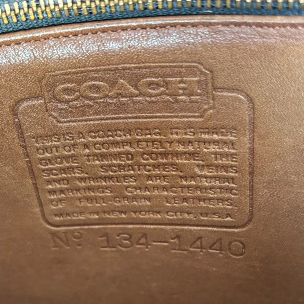 🌟Vintage 🌟COACH 70's TWO TONED Saddle/ buckle Courier Large